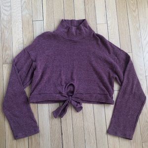 Forever 21 Burgundy Crop top with tie